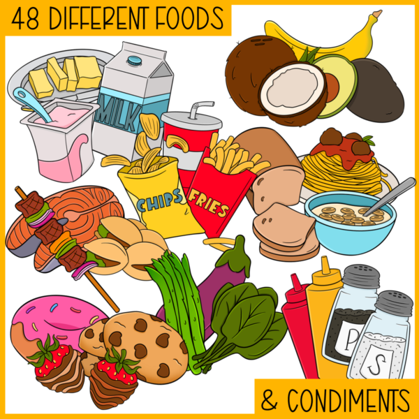 Nutrition | Food Groups - Clip Art Bundle | My Plate | Dairy, Protein, Grains - Image 3