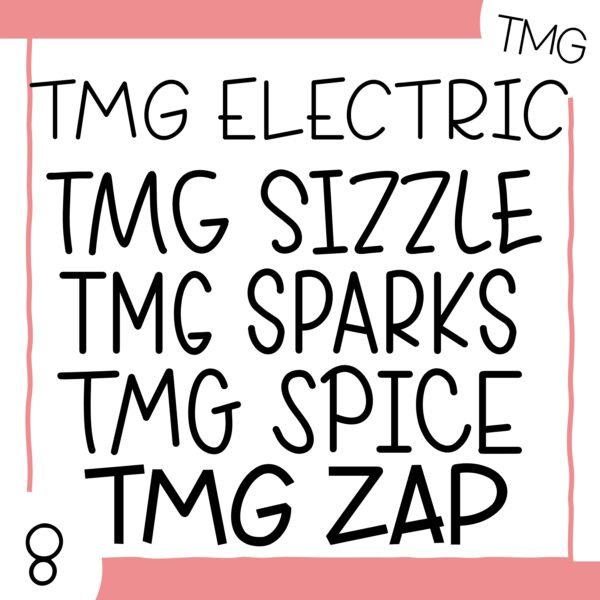 TMG Fonts - Volume 8 | Simple Readable Fonts