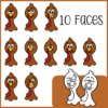 Build a Turkey Clip Art | Seasonal Thanksgiving Clip Art - Image 2